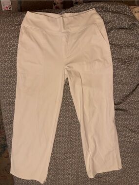 Wide-Leg athletic Pants in Ivory
